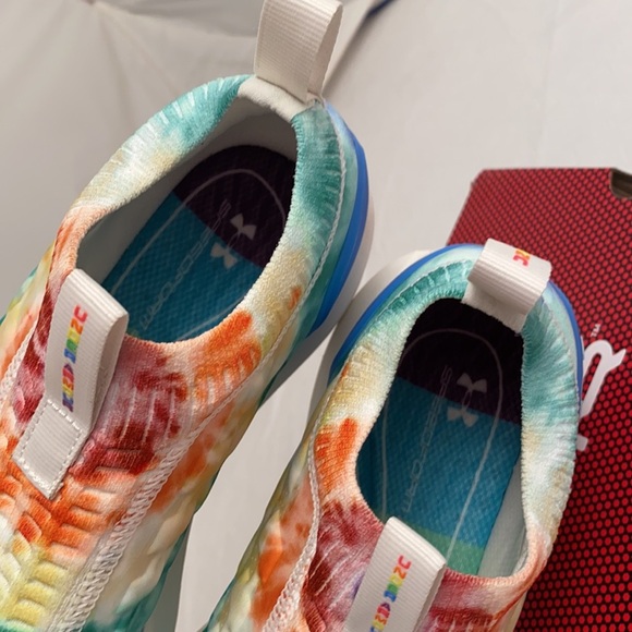 Under Armour tie dye rainbow HOVR Phantom Slip on PRIDE collection sneakers - Picture 6 of 12
